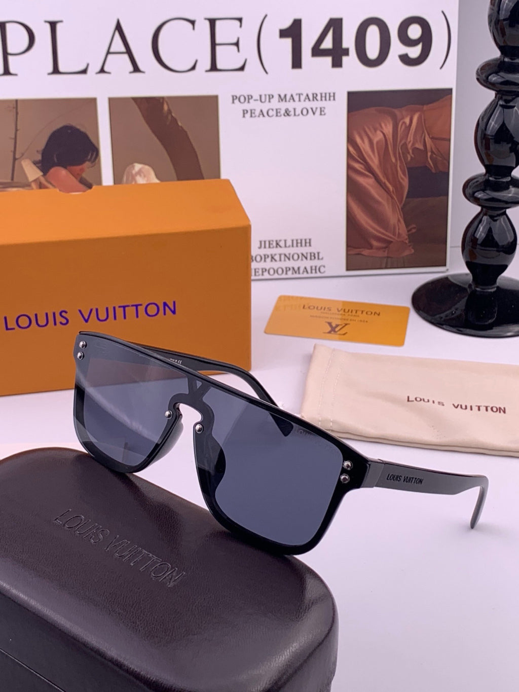 Louis Vuitton L2108 Aviator Brown Lens Sunglasses for Men & Women - detail image 2
