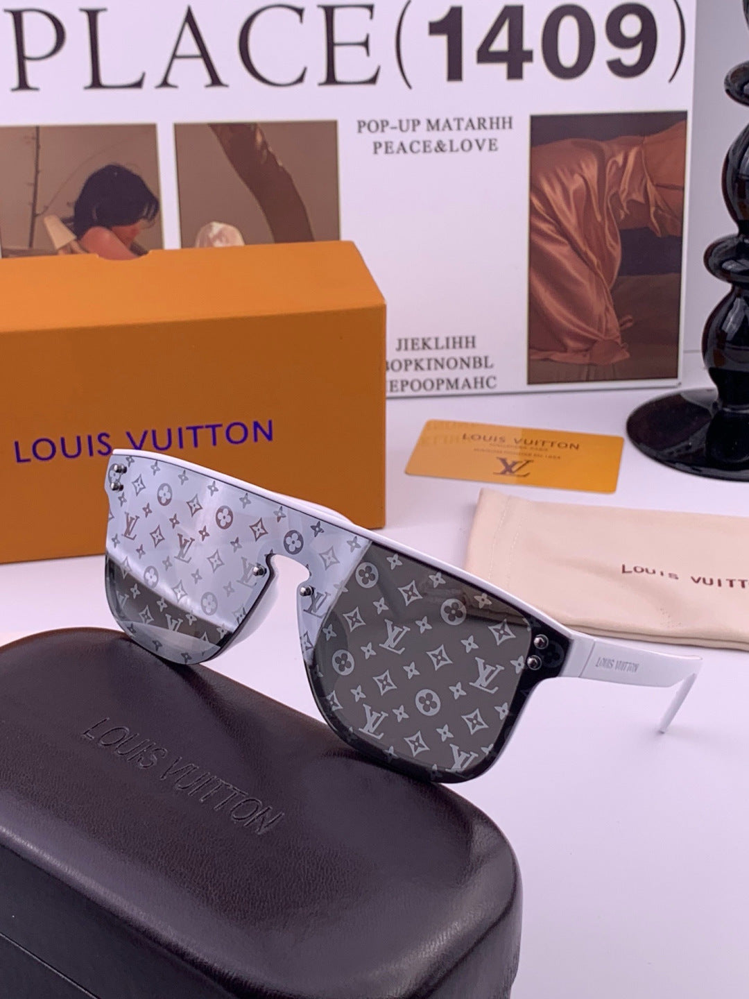 Louis Vuitton L2108 Aviator Brown Lens Sunglasses for Men & Women - detail image 6
