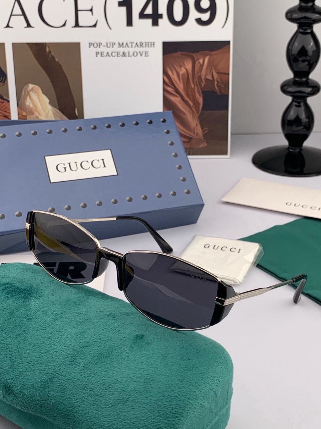 Gucci G2827 Polarized Oversized Red Lens Sunglasses for Men & Women - detail image 4