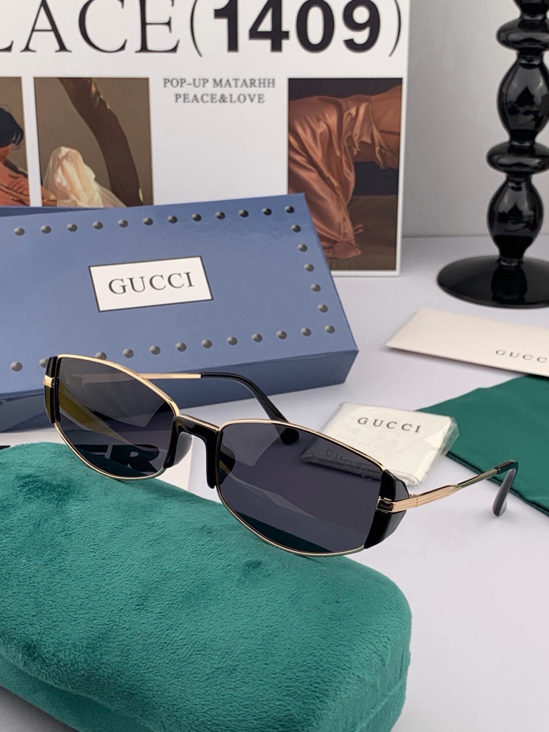 Gucci G2827 Polarized Oversized Red Lens Sunglasses for Men & Women - detail image 6