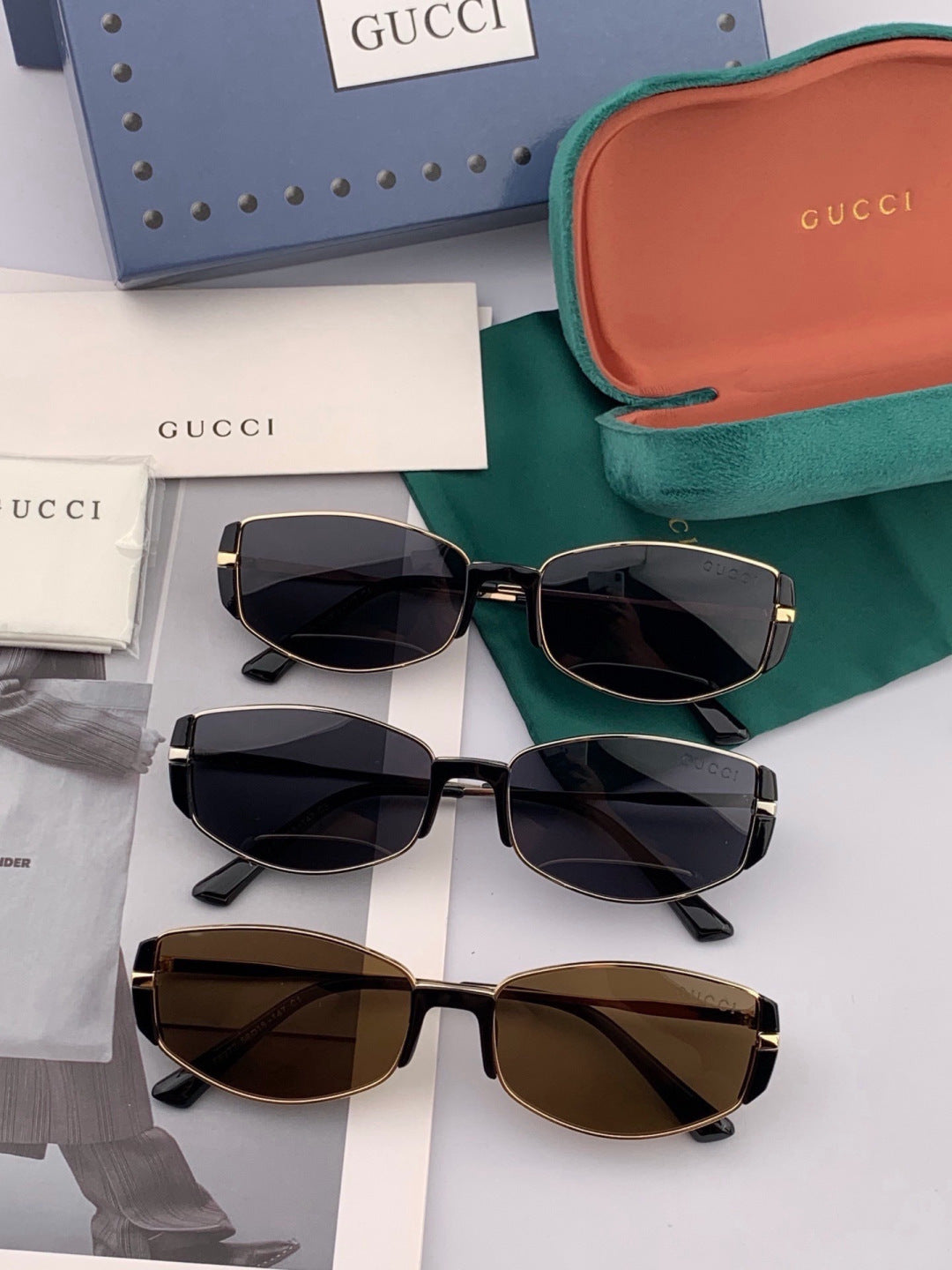 Gucci G2827 Polarized Oversized Red Lens Sunglasses for Men & Women - detail image 7