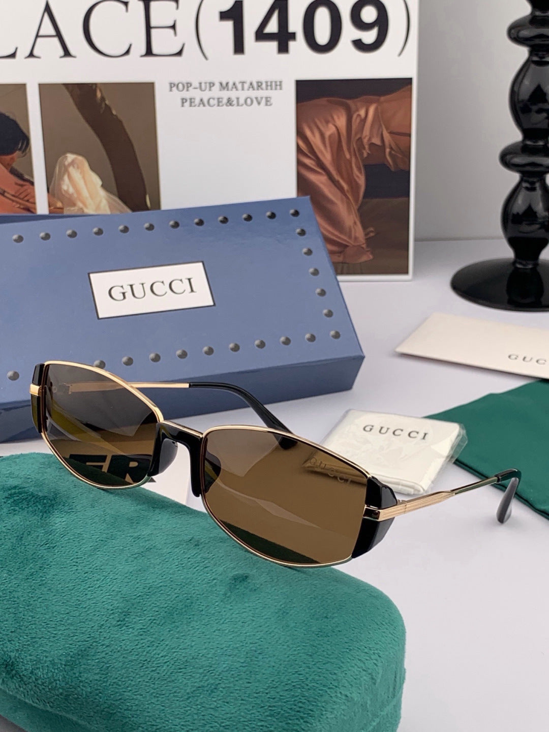 Gucci G2827 Polarized Oversized Red Lens Sunglasses for Men & Women - detail image 5