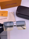 Louis Vuitton L3730 Square Gold Lens Sunglasses for Men & Women
