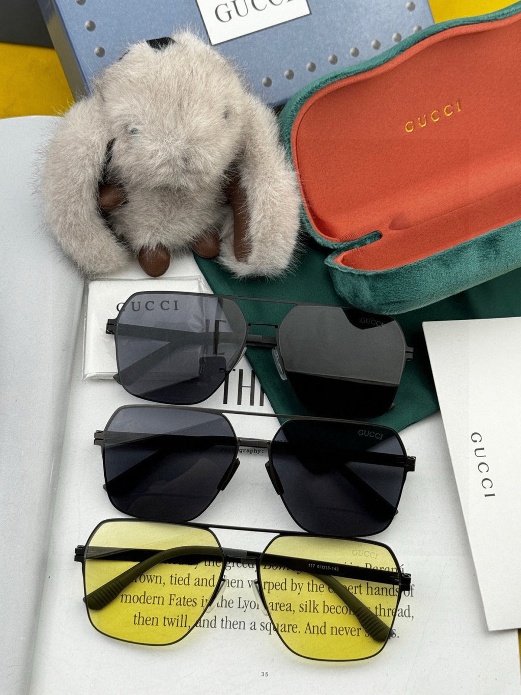 Gucci G711 Polarized Fashion Gold Lens Sunglasses for Men & Women - 464982 - detail image 7