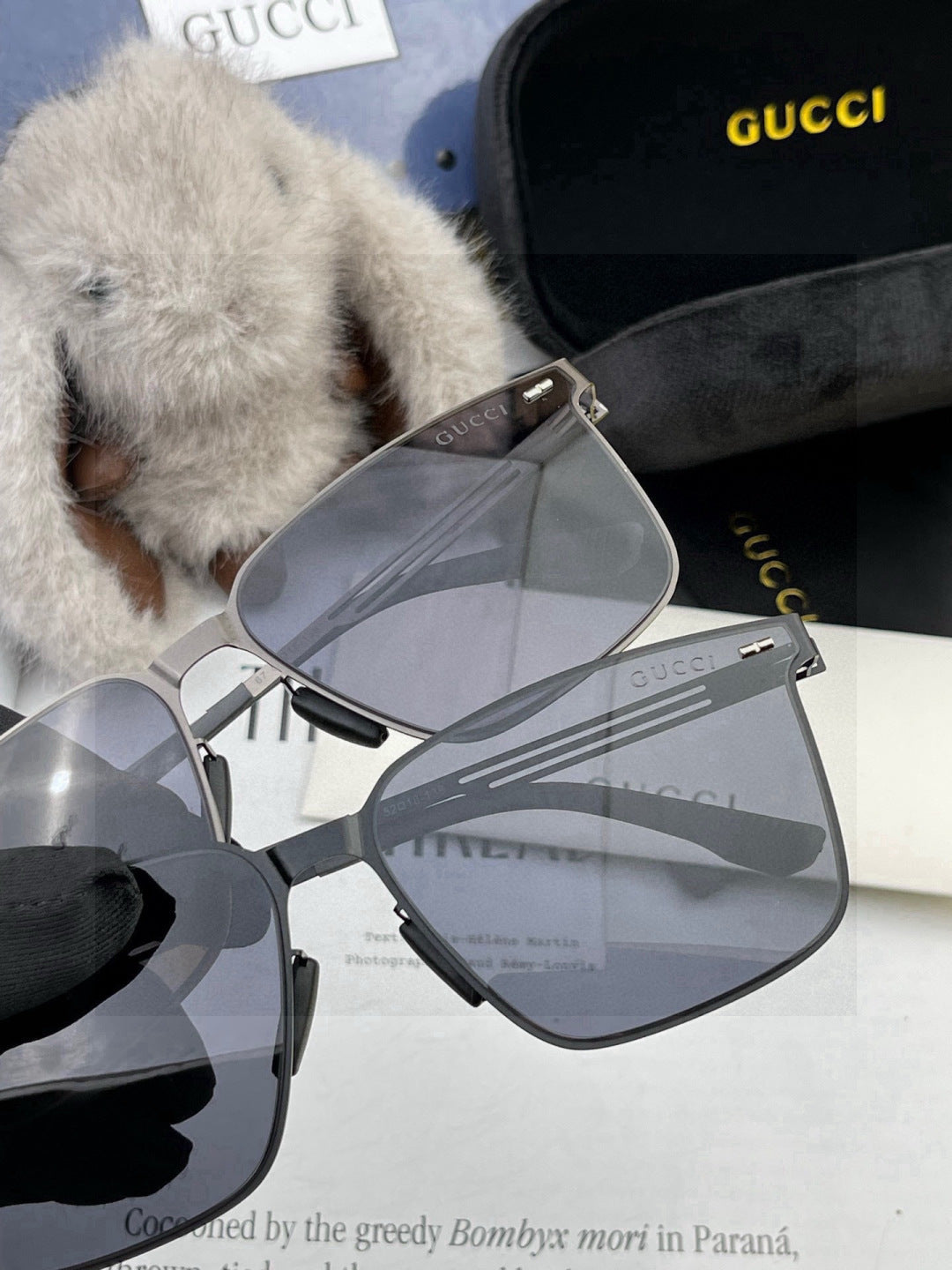 Gucci G176 Polarized Aviator Red Lens Sunglasses for Men - 464984 - detail image 5
