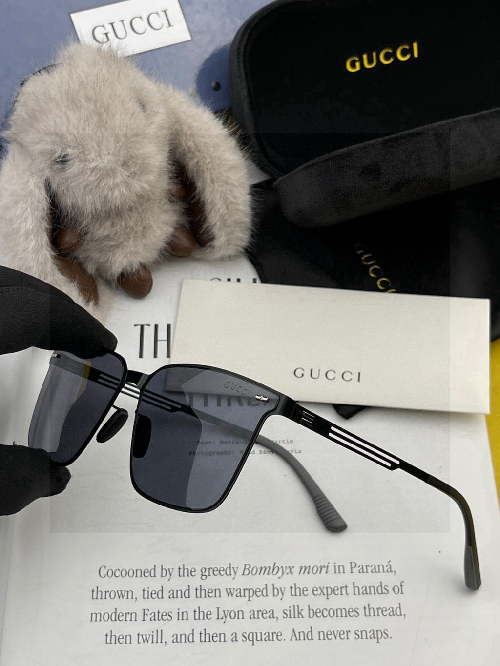 Gucci G176 Polarized Aviator Red Lens Sunglasses for Men - 464984 - detail image 3
