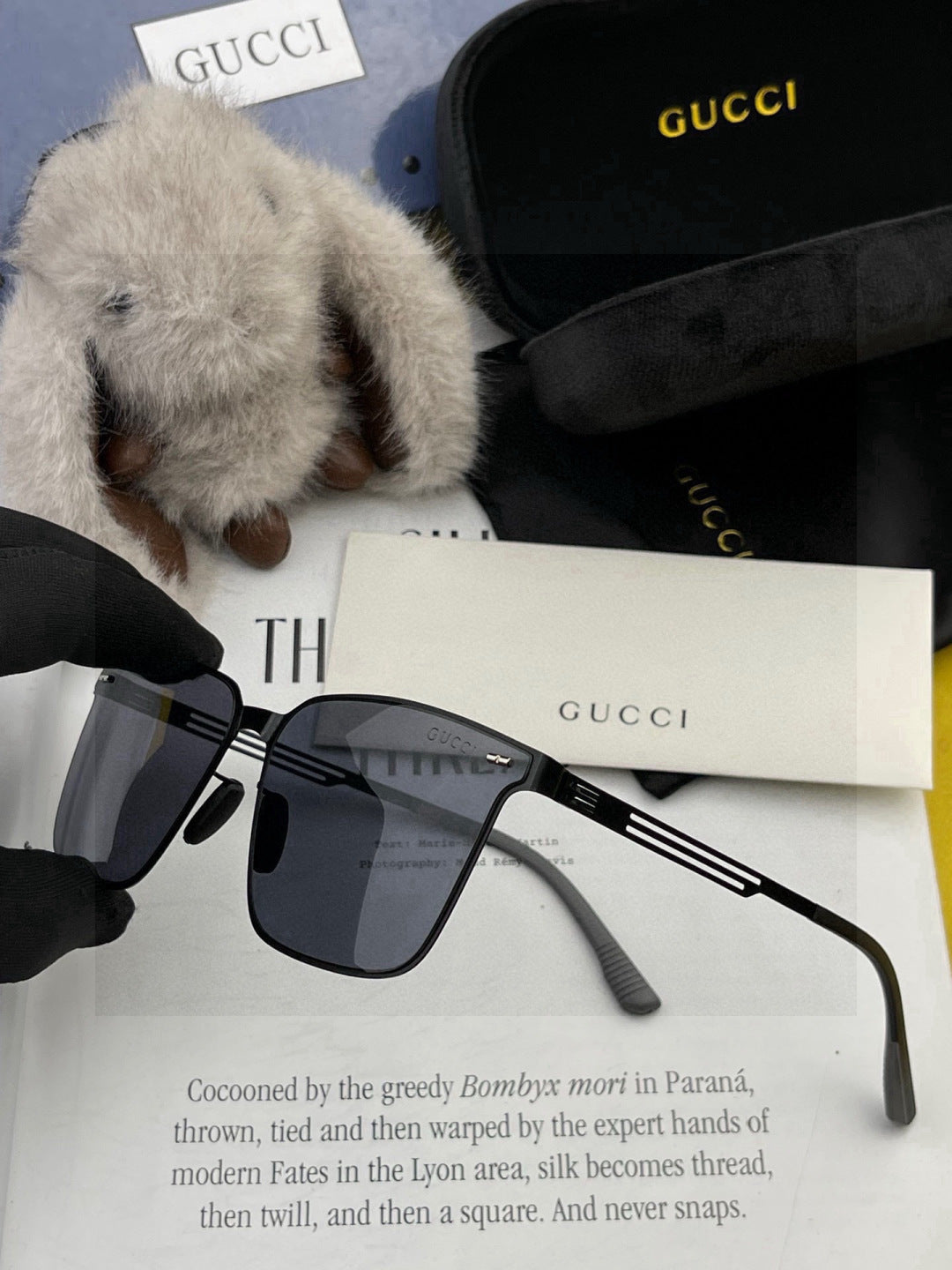 Gucci G176 Polarized Aviator Red Lens Sunglasses for Men - 464984 - detail image 3