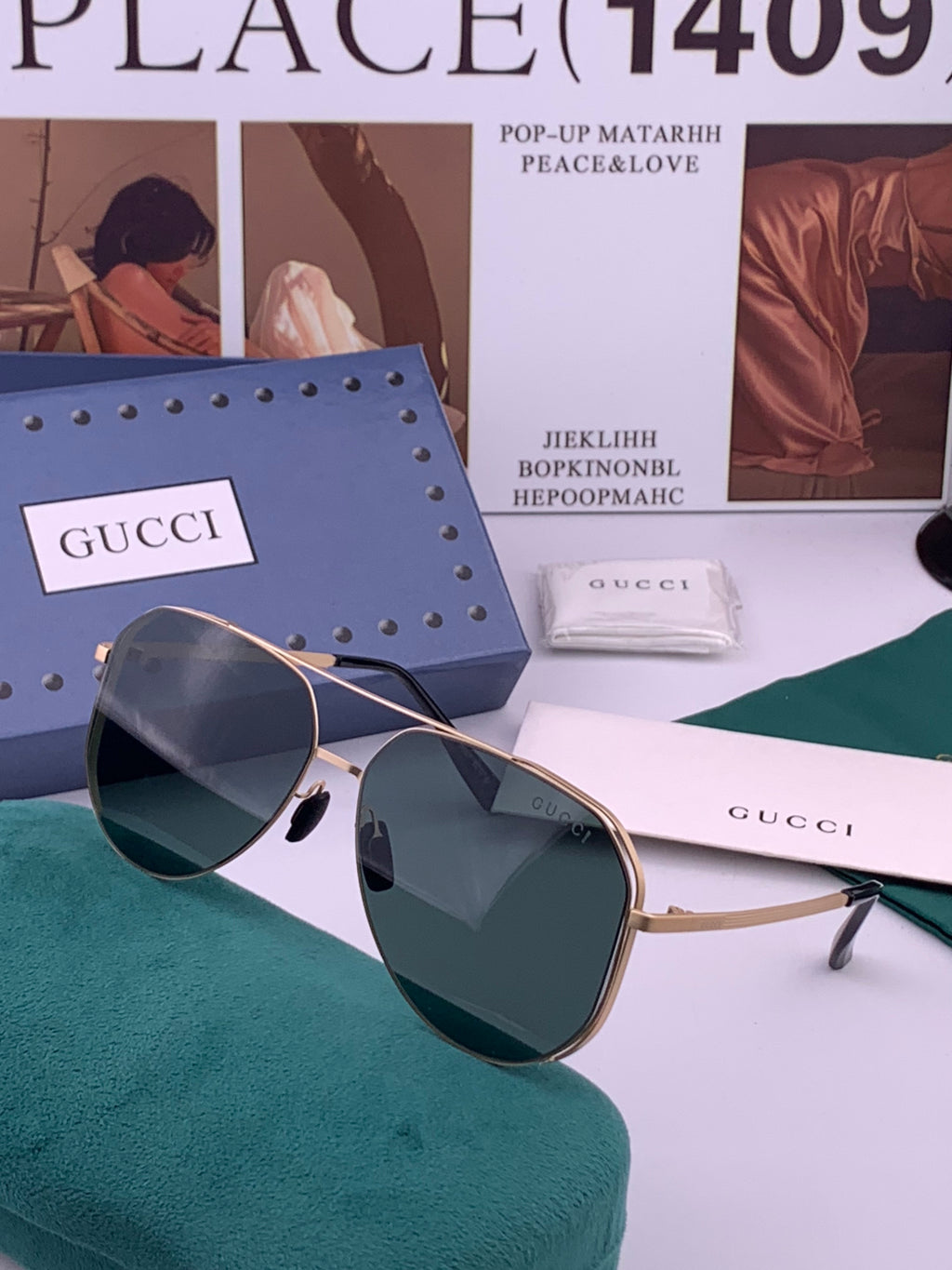 Gucci G7380 Fashion Gold Lens Sunglasses for Men & Women - 464987 - detail image 2