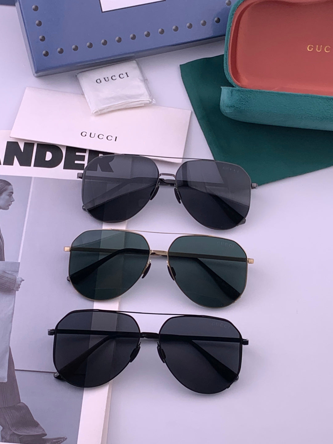 Gucci G7380 Fashion Gold Lens Sunglasses for Men & Women - 464988 - detail image 7