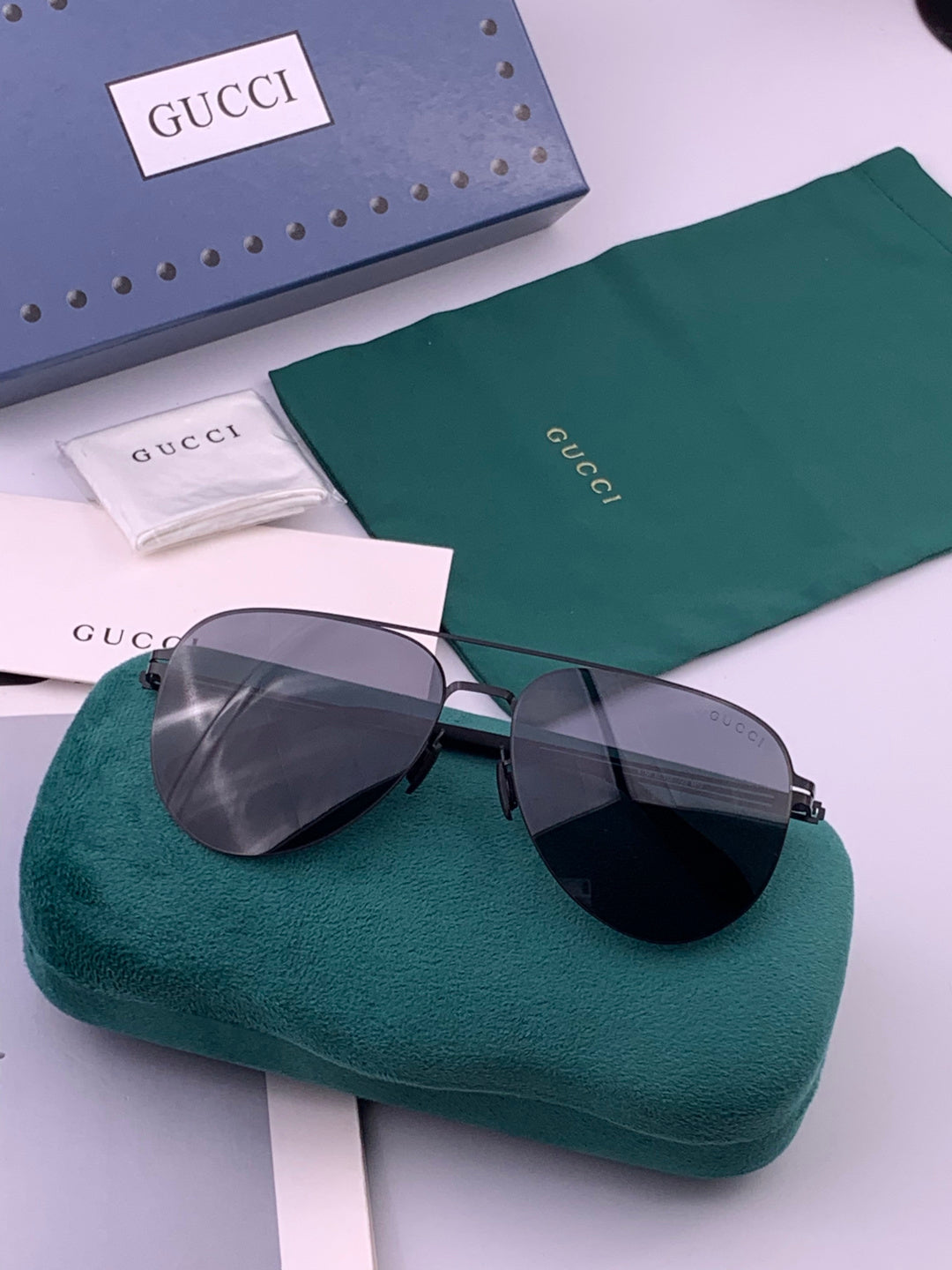 Gucci G0515 Polarized Aviator Gold Lens Sunglasses for Men - 464989 - detail image 7