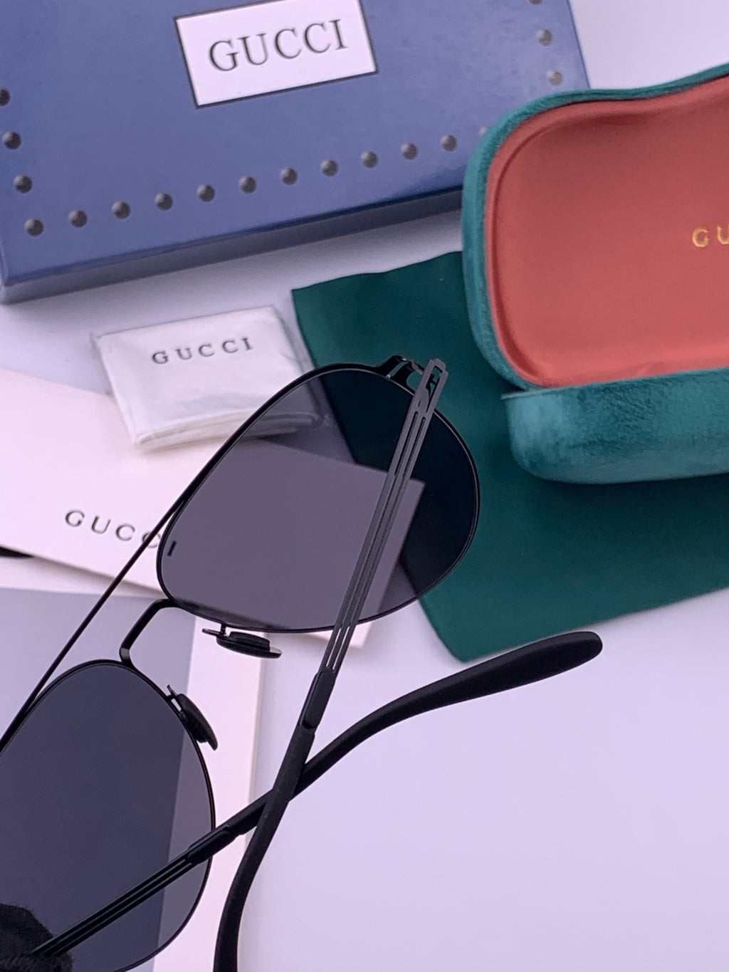 Gucci G0515 Polarized Aviator Gold Lens Sunglasses for Men - 464989 - detail image 4