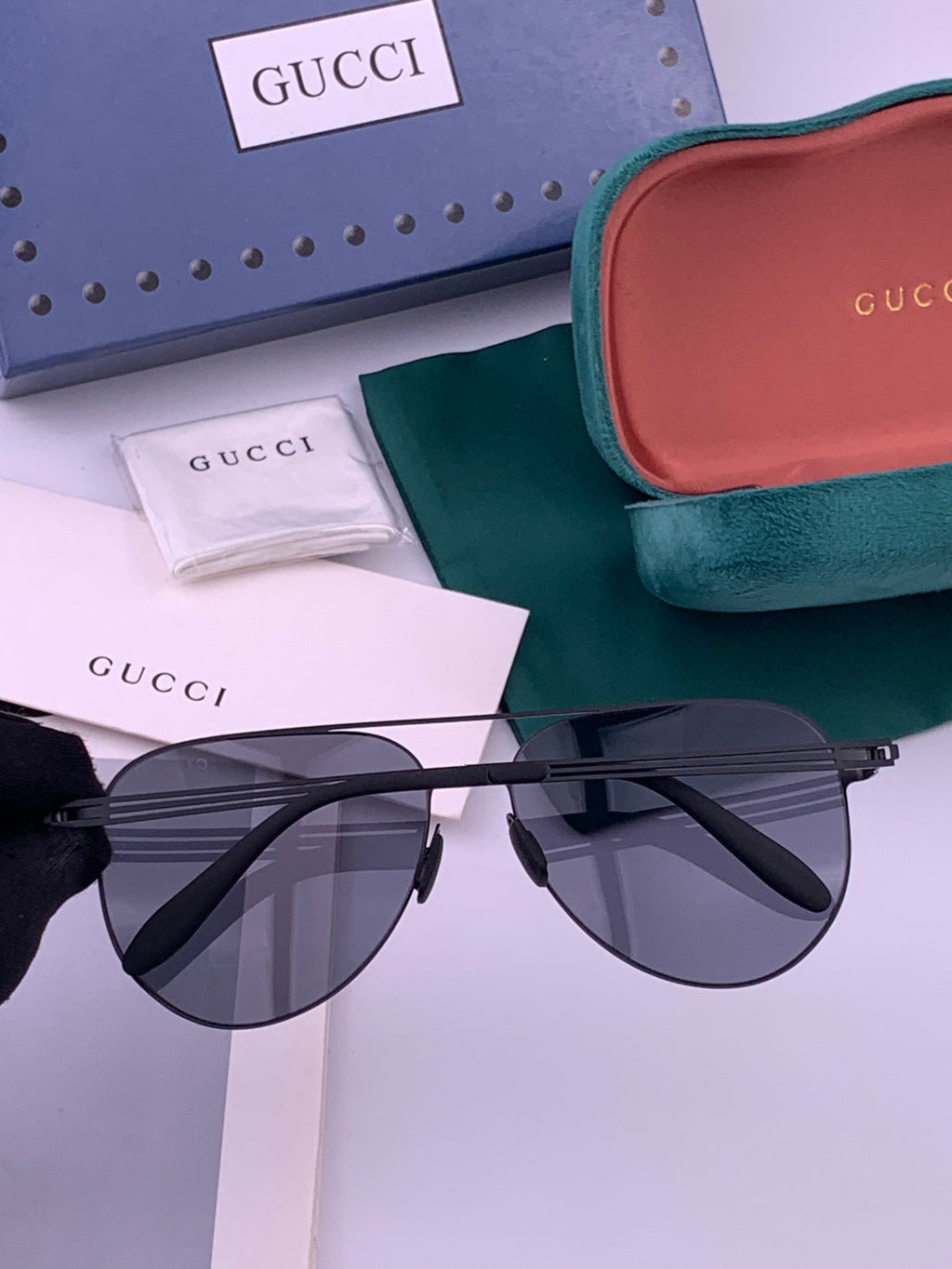 Gucci G0515 Polarized Aviator Gold Lens Sunglasses for Men - 464989 - detail image 6