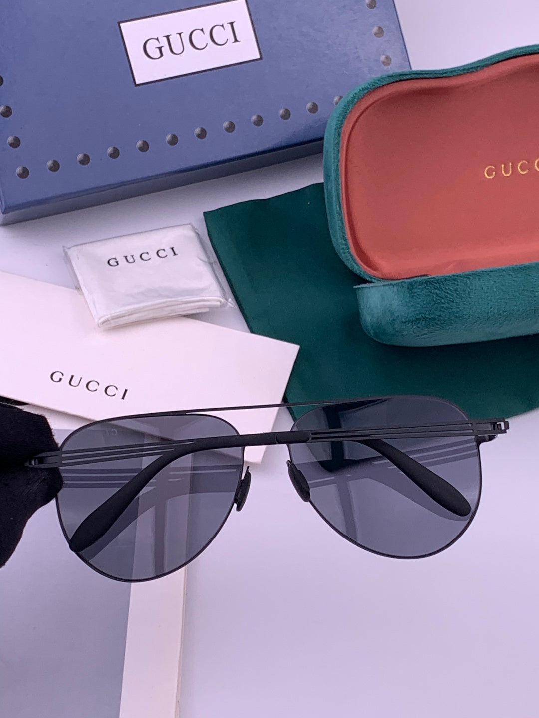 Gucci G0515 Polarized Aviator Gold Lens Sunglasses for Men - 464989 - detail image 6
