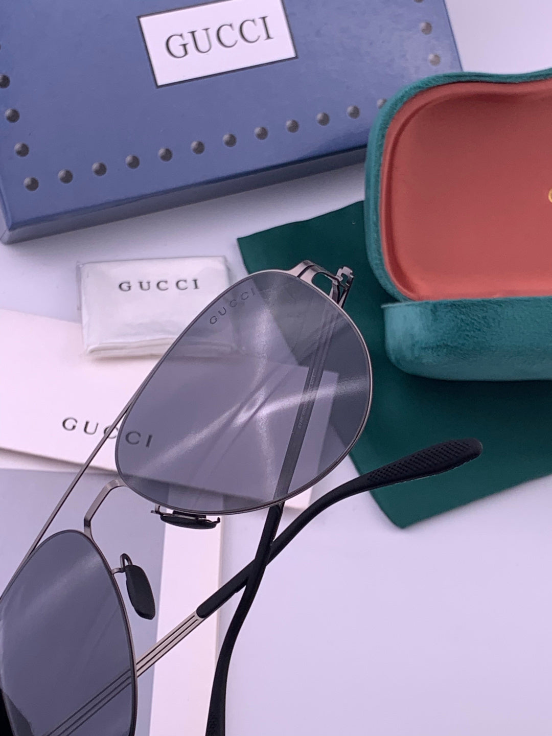 Gucci G0515 Polarized Aviator Gold Lens Sunglasses for Men - 464990 - detail image 3