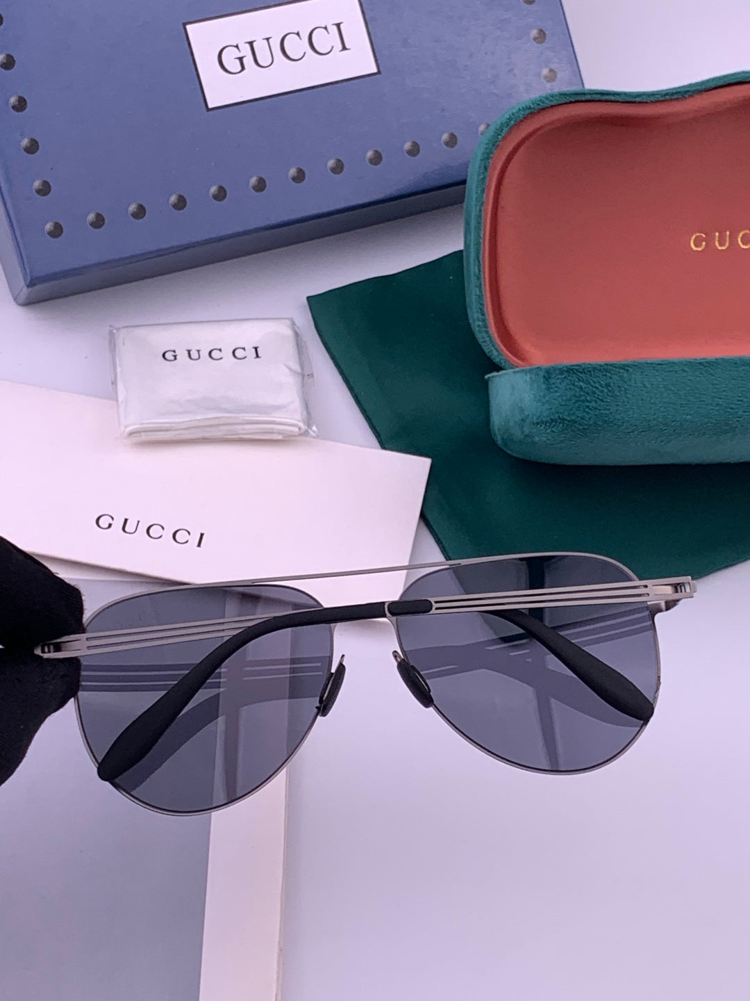 Gucci G0515 Polarized Aviator Gold Lens Sunglasses for Men - 464990 - detail image 6