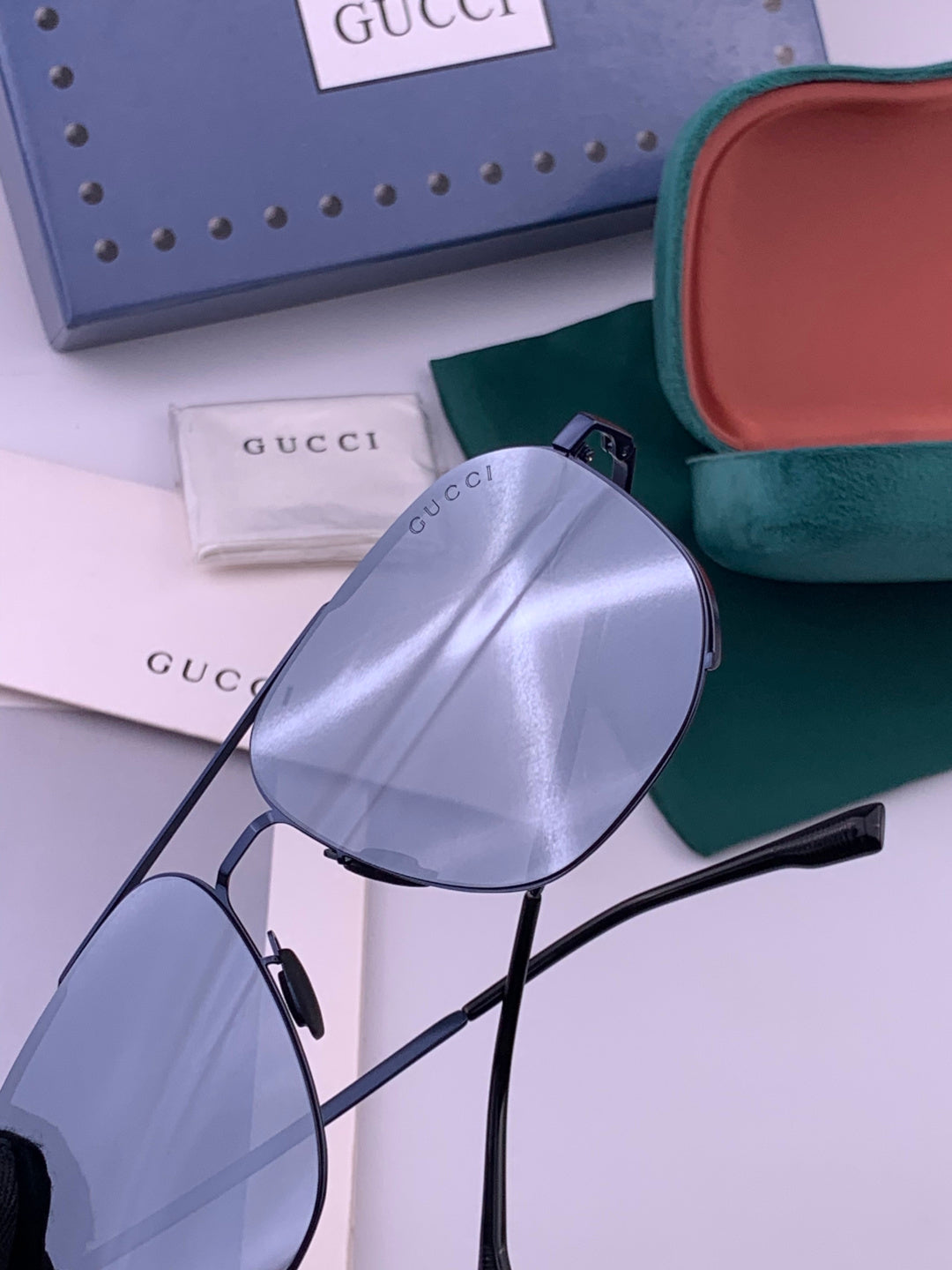Gucci G0227 Polarized Aviator Brown Lens Sunglasses for Men - 464992 - detail image 3