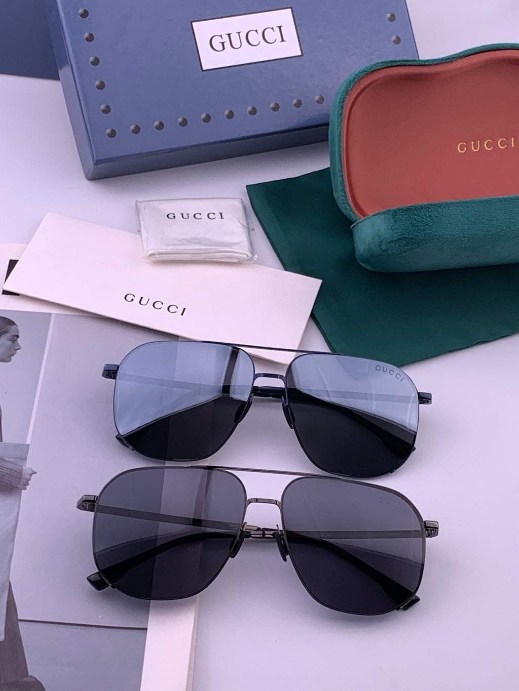 Gucci G0227 Polarized Aviator Brown Lens Sunglasses for Men - 464992 - detail image 7