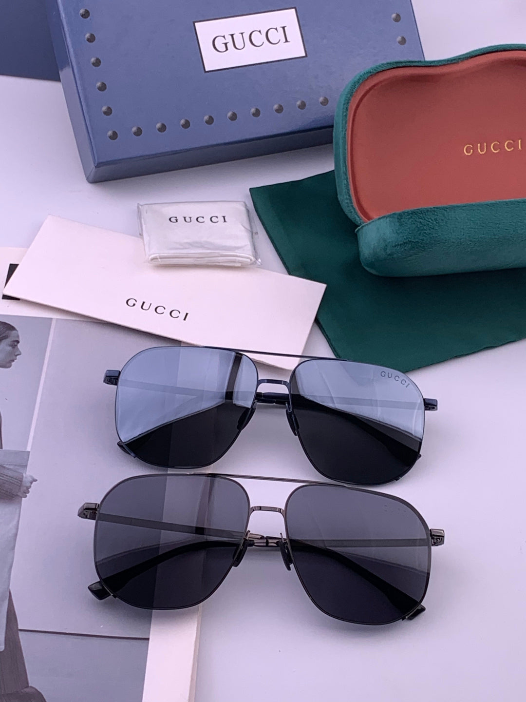 Gucci G0227 Polarized Aviator Brown Lens Sunglasses for Men - 464992 - detail image 7