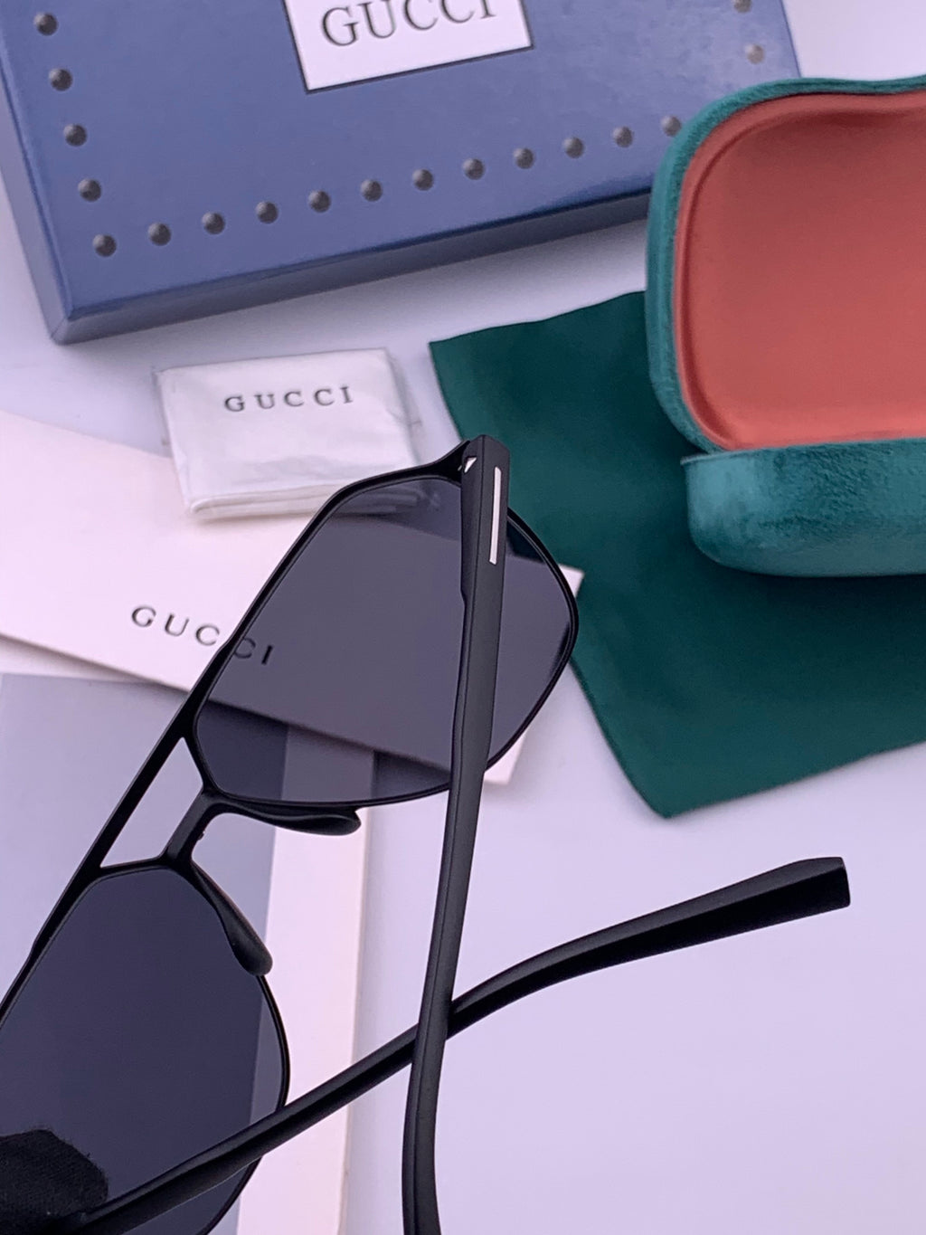 Gucci G3807 Polarized Aviator Gold Lens Sunglasses for Men - 464993 - detail image 4