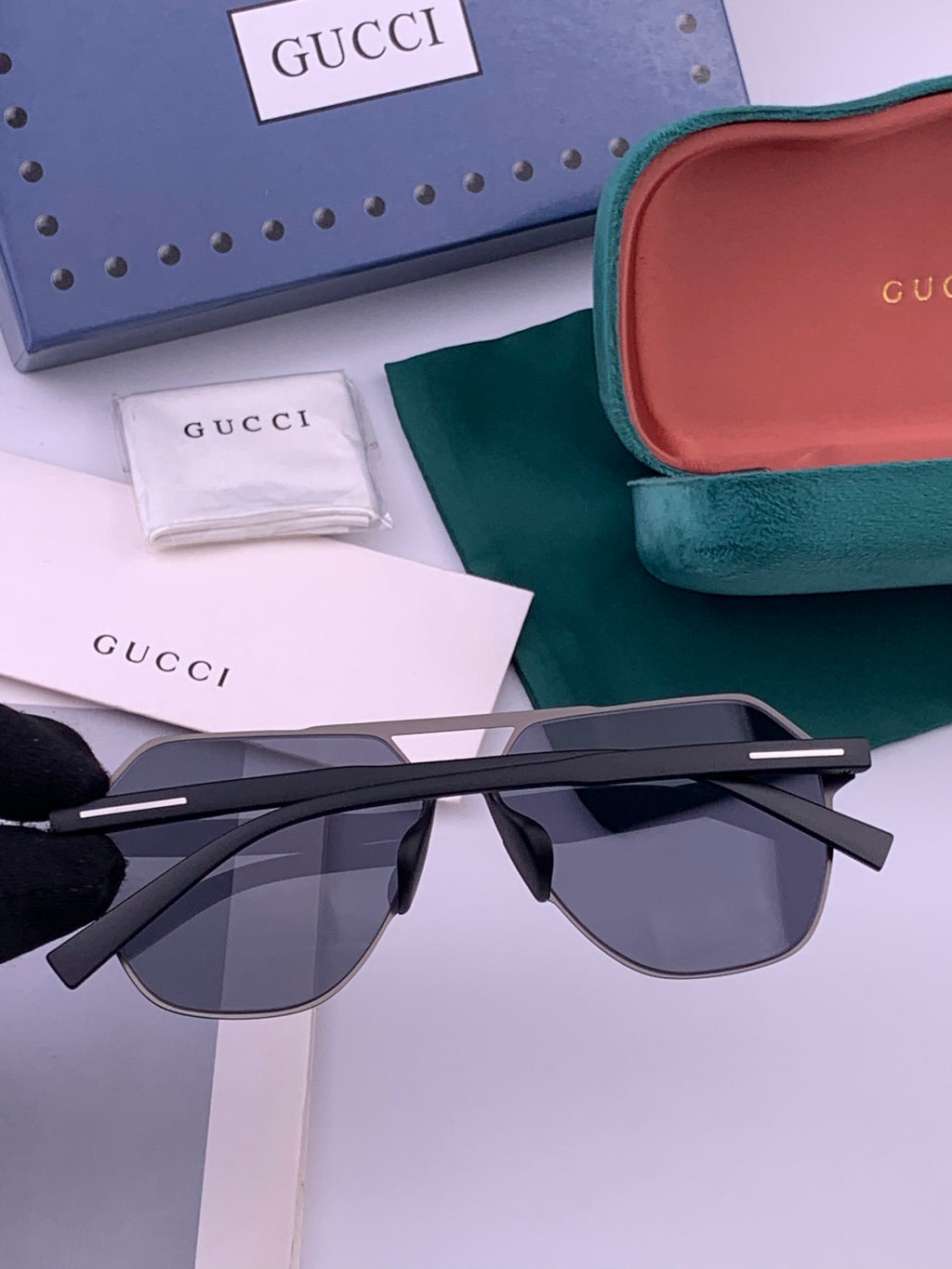 Gucci G3807 Polarized Aviator Gold Lens Sunglasses for Men - 464993 - detail image 6