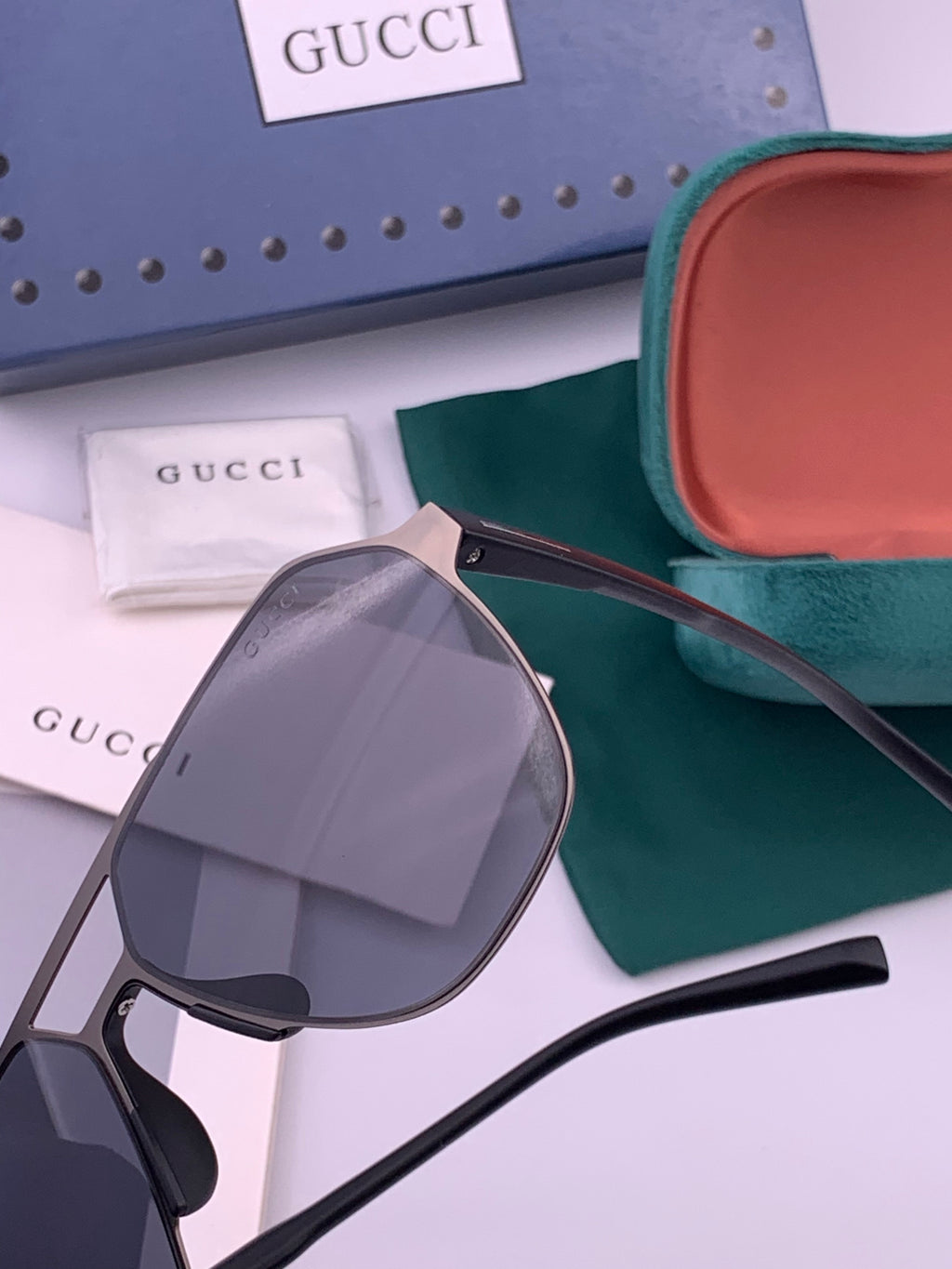 Gucci G3807 Polarized Aviator Gold Lens Sunglasses for Men - 464993 - detail image 3