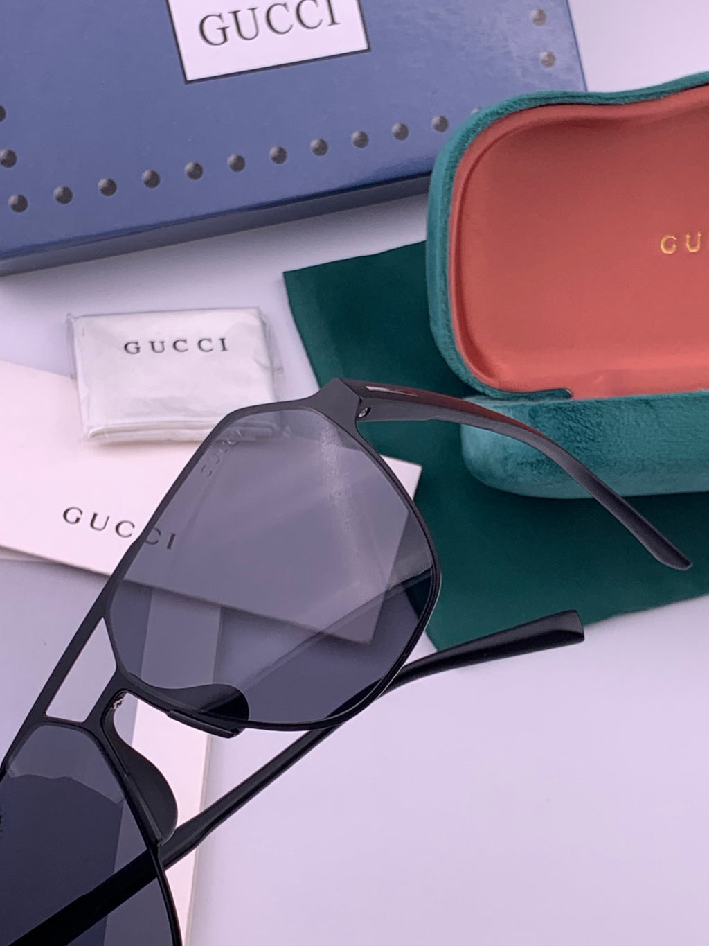 Gucci G3807 Polarized Aviator Gold Lens Sunglasses for Men - 464994 - detail image 3