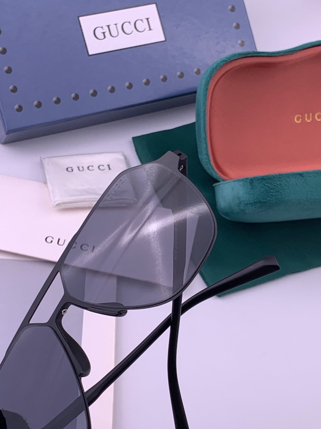 Gucci G3807 Polarized Aviator Gold Lens Sunglasses for Men - 464994 - detail image 4