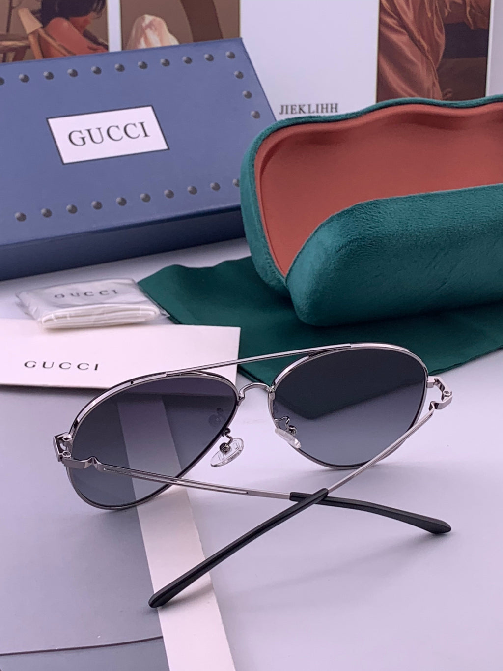 Gucci G052 Polarized Aviator Gold Lens Sunglasses for Men - 465000 - detail image 5