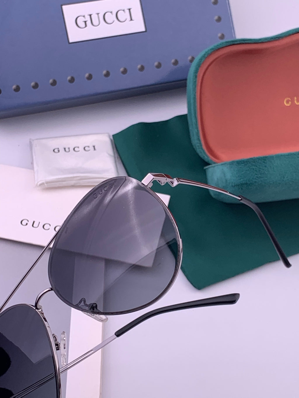 Gucci G052 Polarized Aviator Gold Lens Sunglasses for Men - 465000 - detail image 3