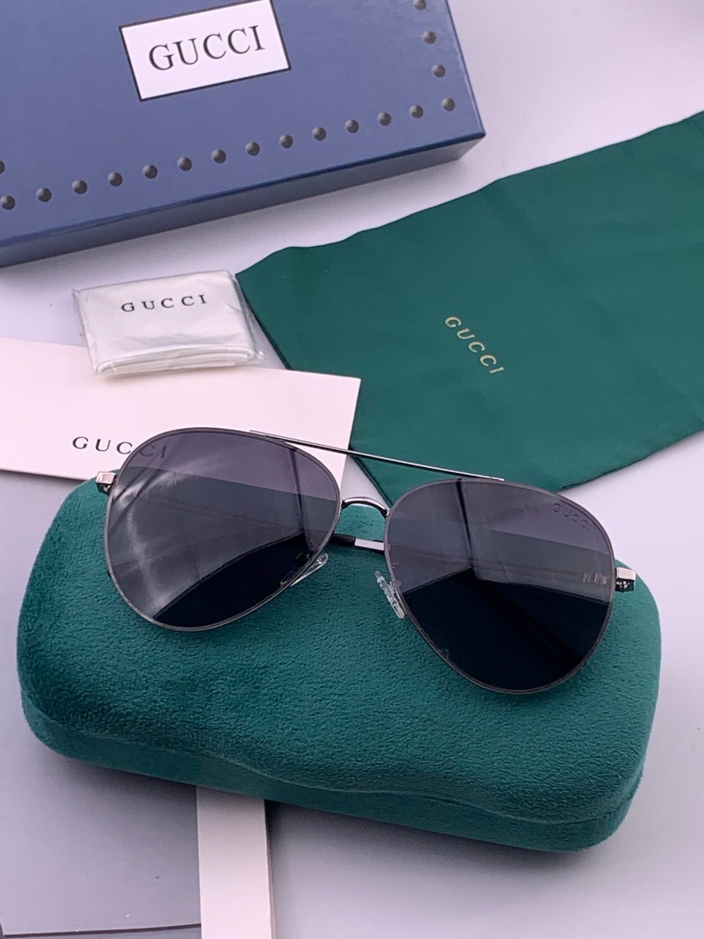 Gucci G052 Polarized Aviator Gold Lens Sunglasses for Men - 465000 - detail image 6