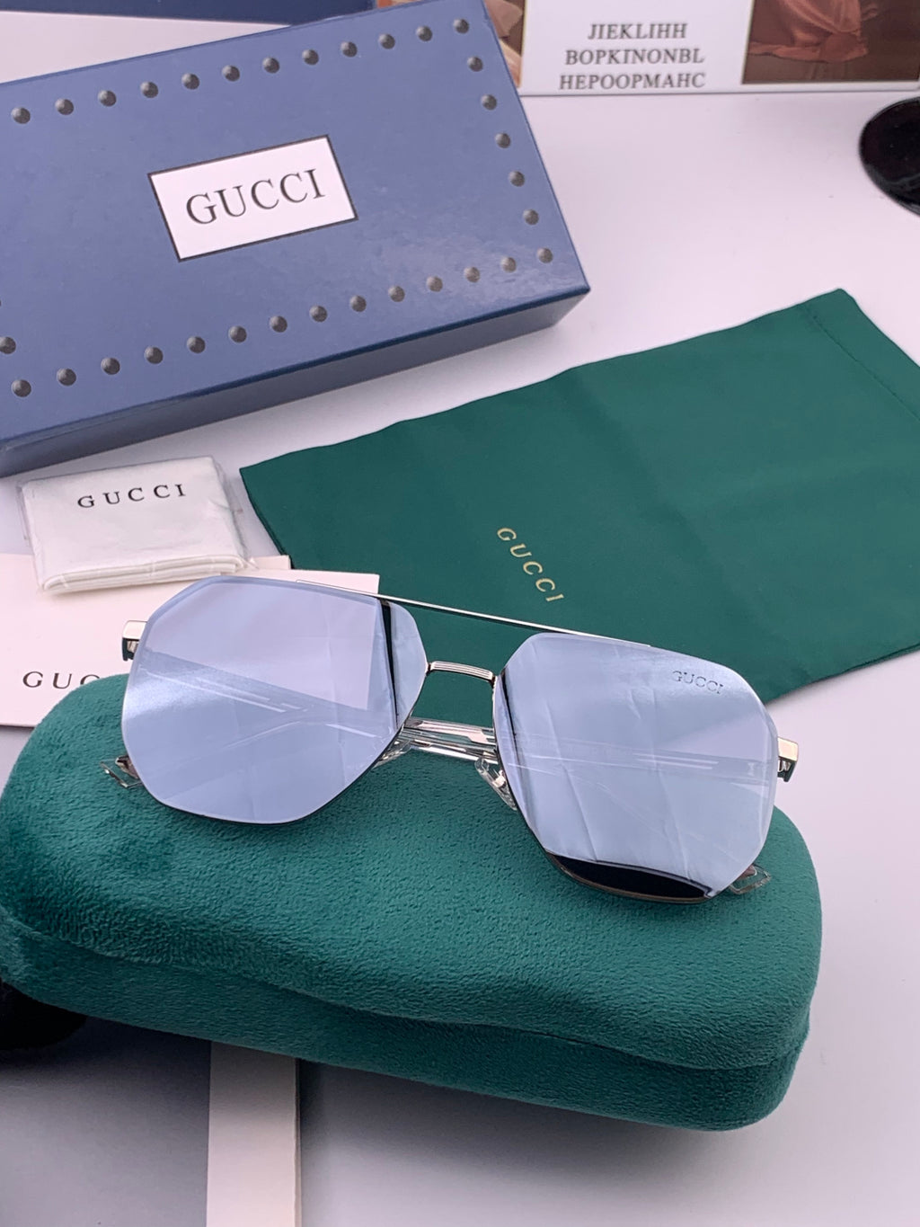 Gucci G01804 Polarized Aviator Gold Lens Sunglasses for Men - 465002 - detail image 7