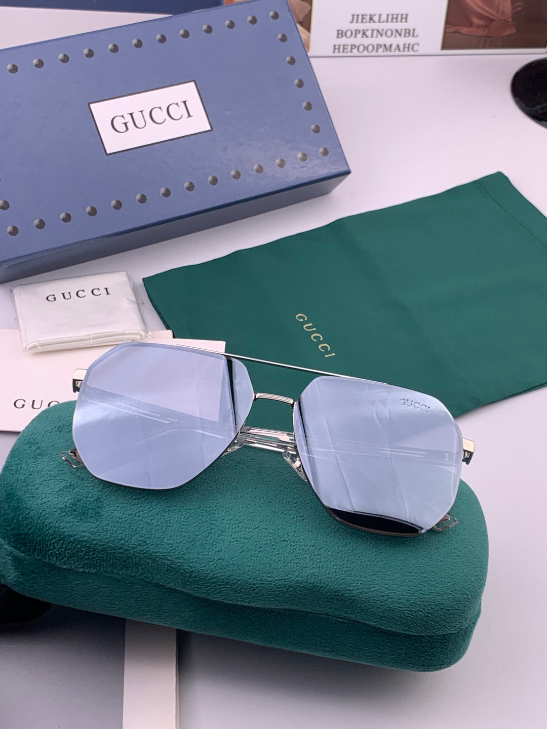 Gucci G01804 Polarized Aviator Gold Lens Sunglasses for Men - 465002 - detail image 7