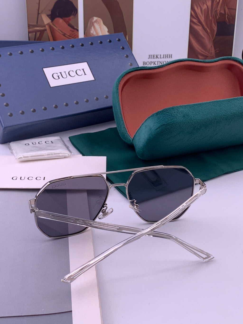 Gucci G01804 Polarized Aviator Gold Lens Sunglasses for Men - 465002 - detail image 4