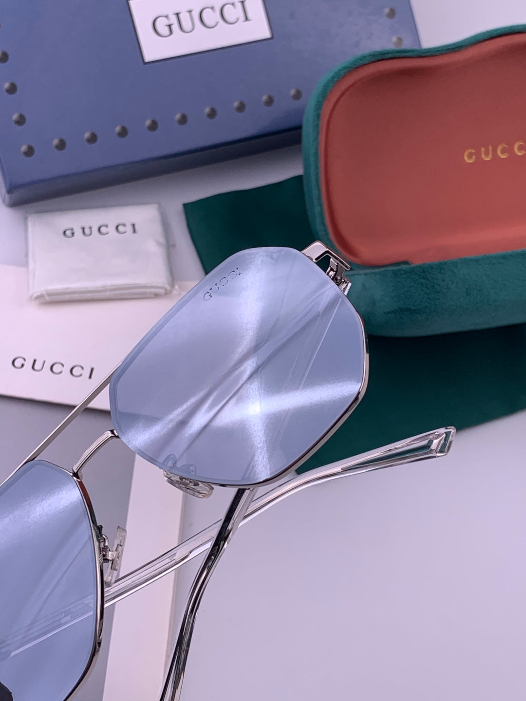 Gucci G01804 Polarized Aviator Gold Lens Sunglasses for Men - 465002 - detail image 6