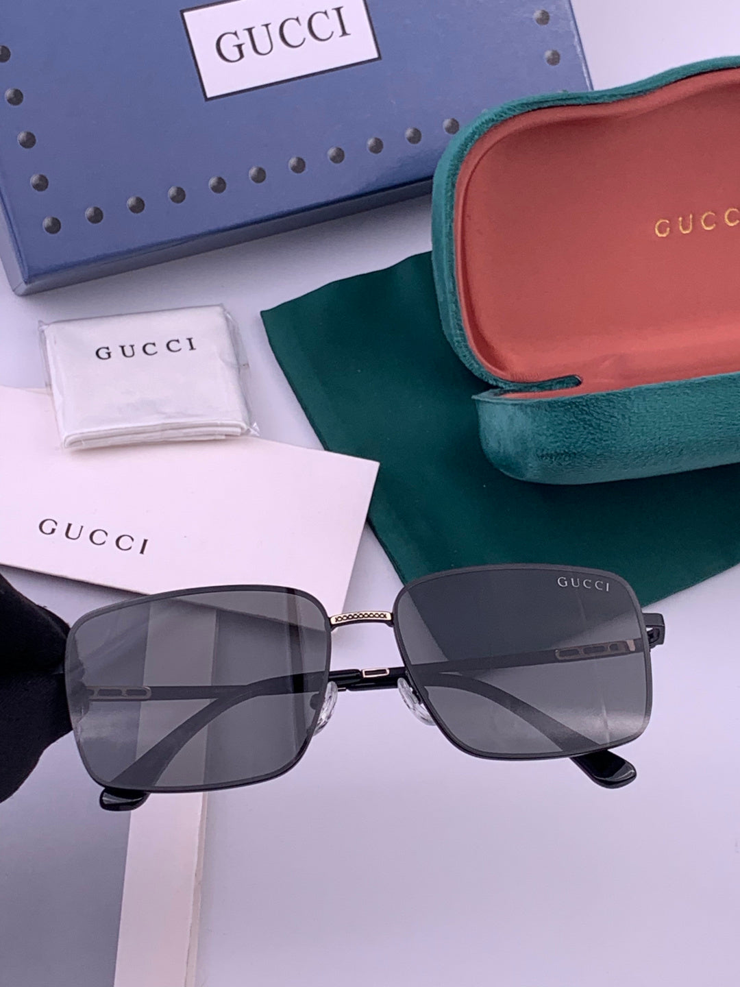 Gucci G4802 Polarized Aviator Gold Lens Sunglasses for Men - 465003