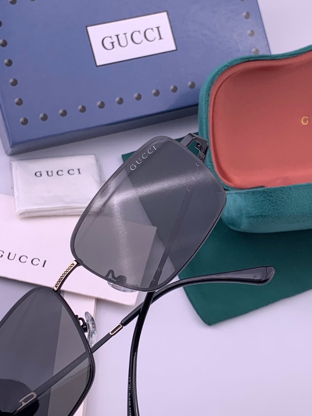Gucci G4802 Polarized Aviator Gold Lens Sunglasses for Men - 465003 - detail image 5
