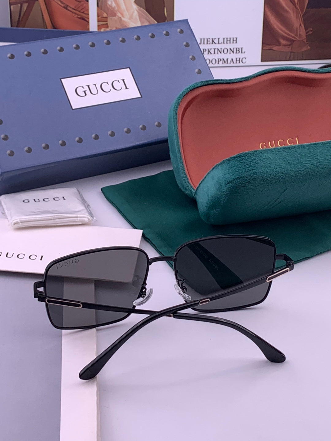 Gucci G4802 Polarized Aviator Gold Lens Sunglasses for Men - 465003 - detail image 7