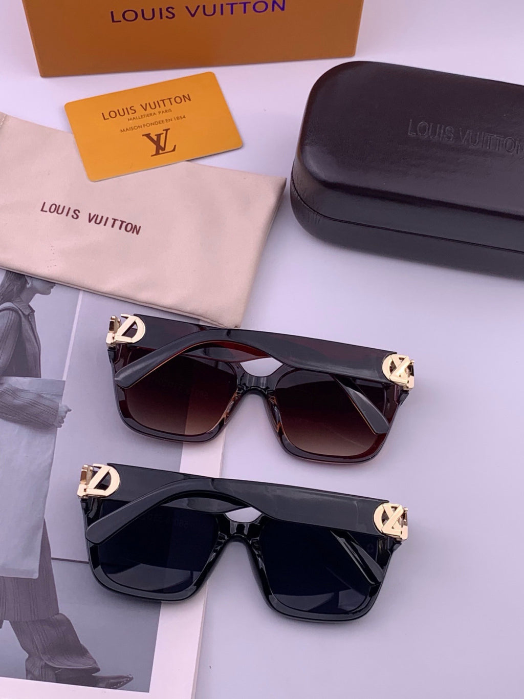 Louis Vuitton L95801 Square Gold Lens Sunglasses for Women - 464702 - detail image 6