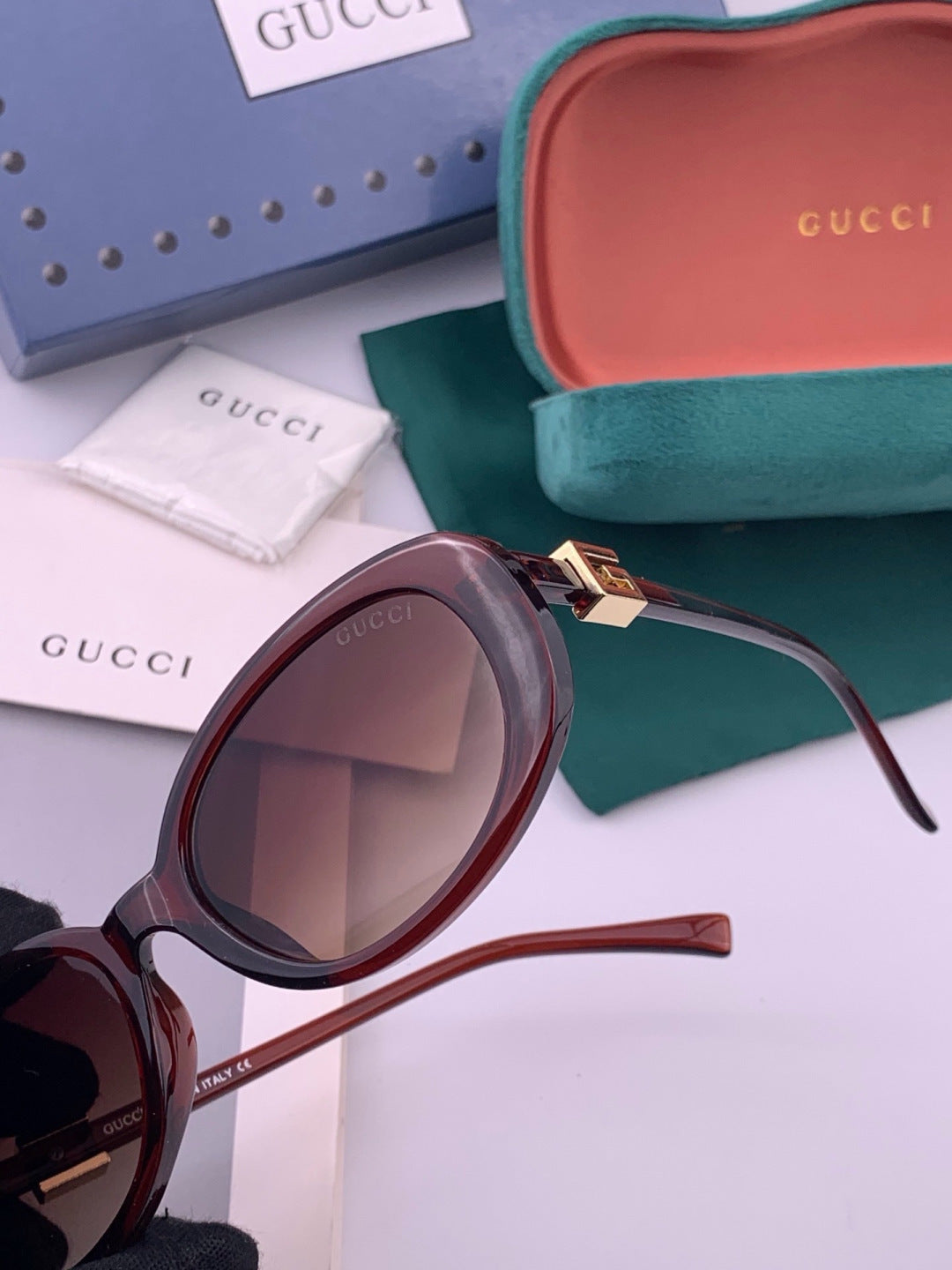 Gucci G35805 Square Black Lens Sunglasses for Men & Women - 464908 - detail image 4