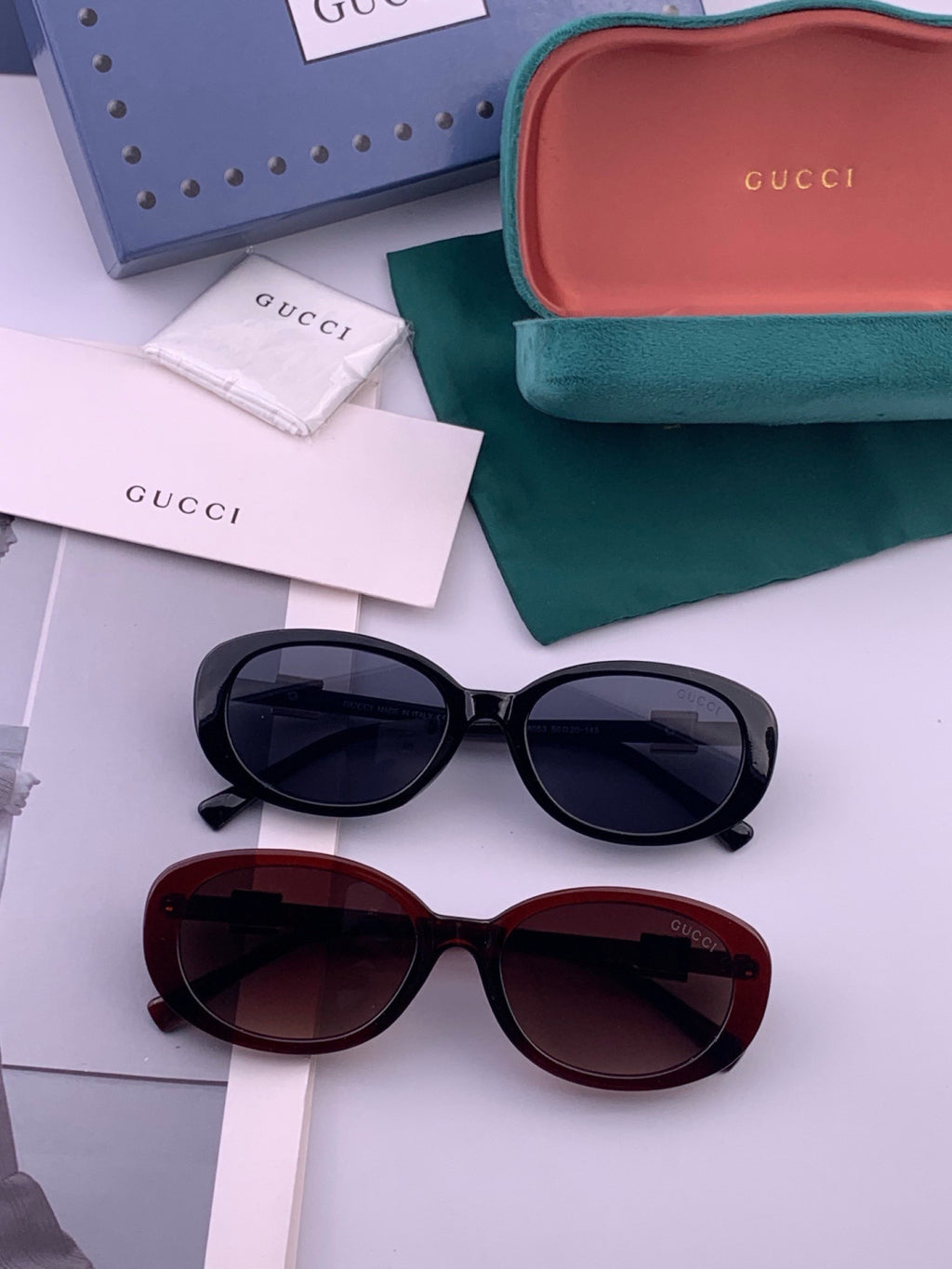 Gucci G35805 Square Black Lens Sunglasses for Men & Women - 464908 - detail image 6
