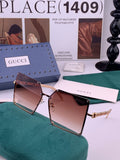 Chanel CH322 Lightweight Rimless Red Lens Sunglasses for Women - 465116