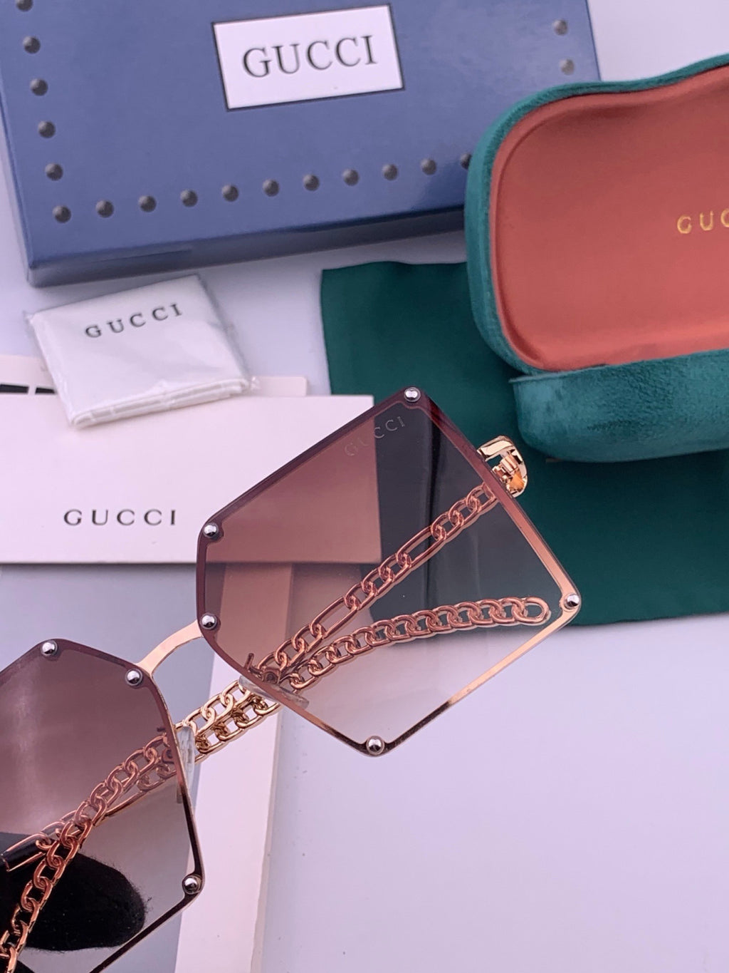 Chanel CH322 Lightweight Rimless Red Lens Sunglasses for Women - 465116 - detail image 3