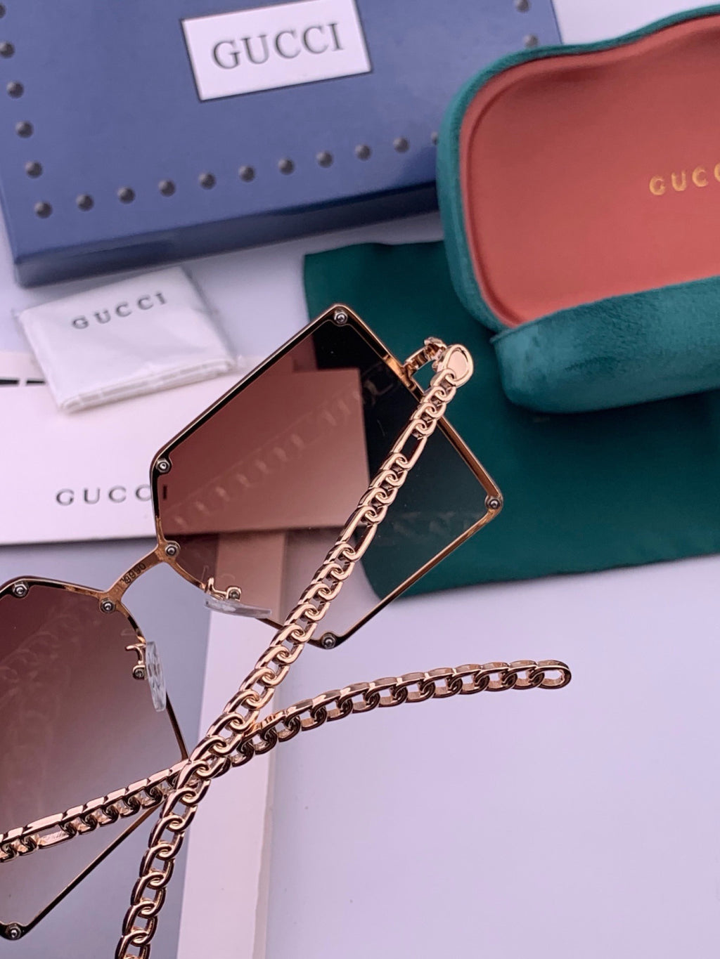 Chanel CH322 Lightweight Rimless Red Lens Sunglasses for Women - 465116 - detail image 4