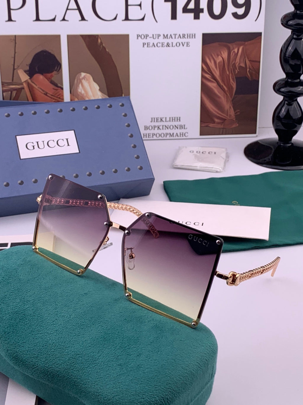 Chanel CH322 Lightweight Rimless Black Lens Sunglasses for Women - 465117 - detail image 2
