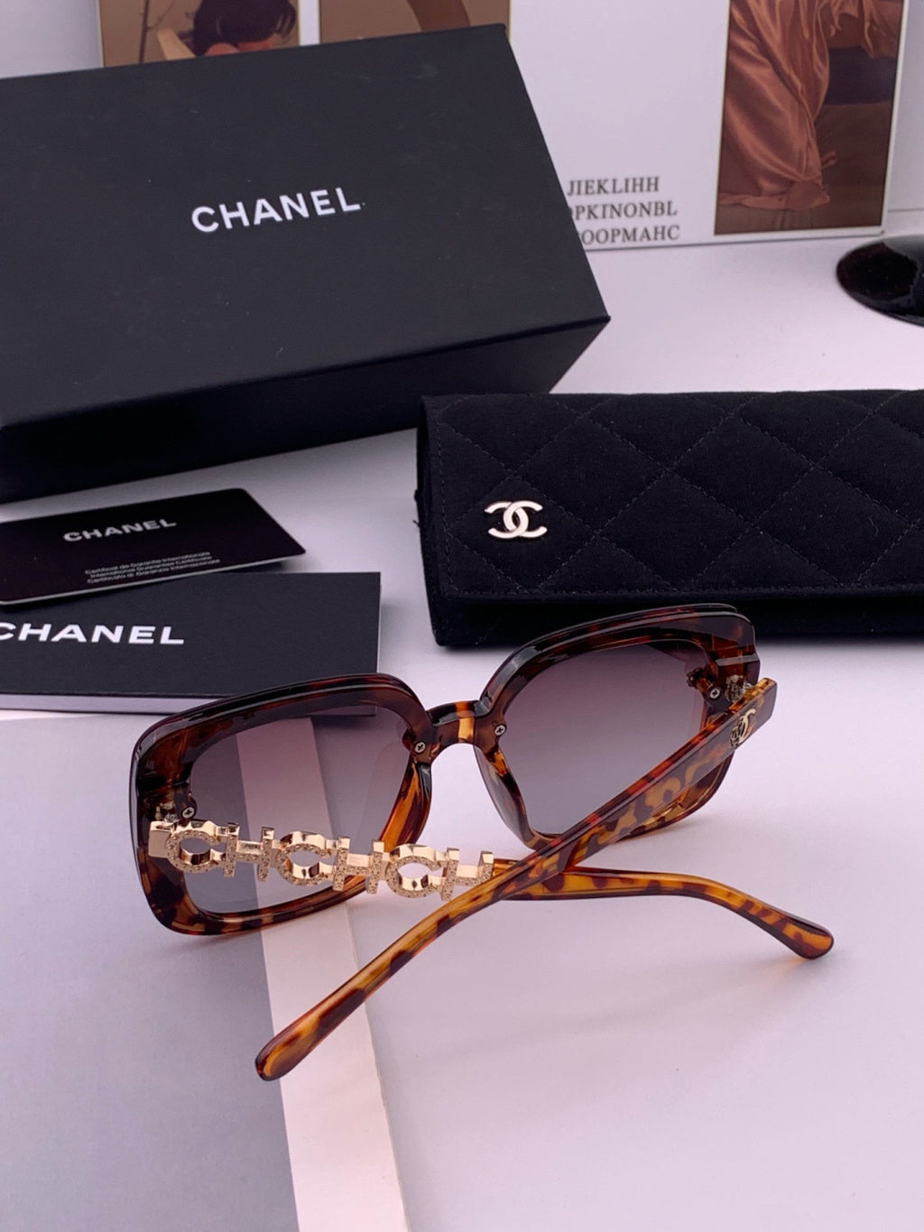 Chanel CH6991 Polarized Round Black Lens Sunglasses for Women - 465118 - detail image 6