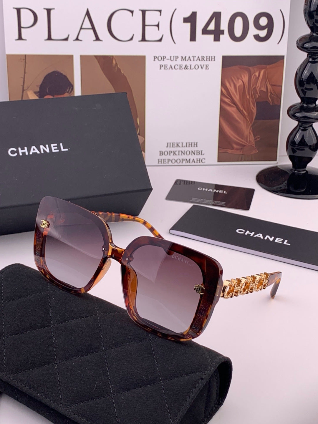 Chanel CH6991 Polarized Round Black Lens Sunglasses for Women - 465118 - detail image 2