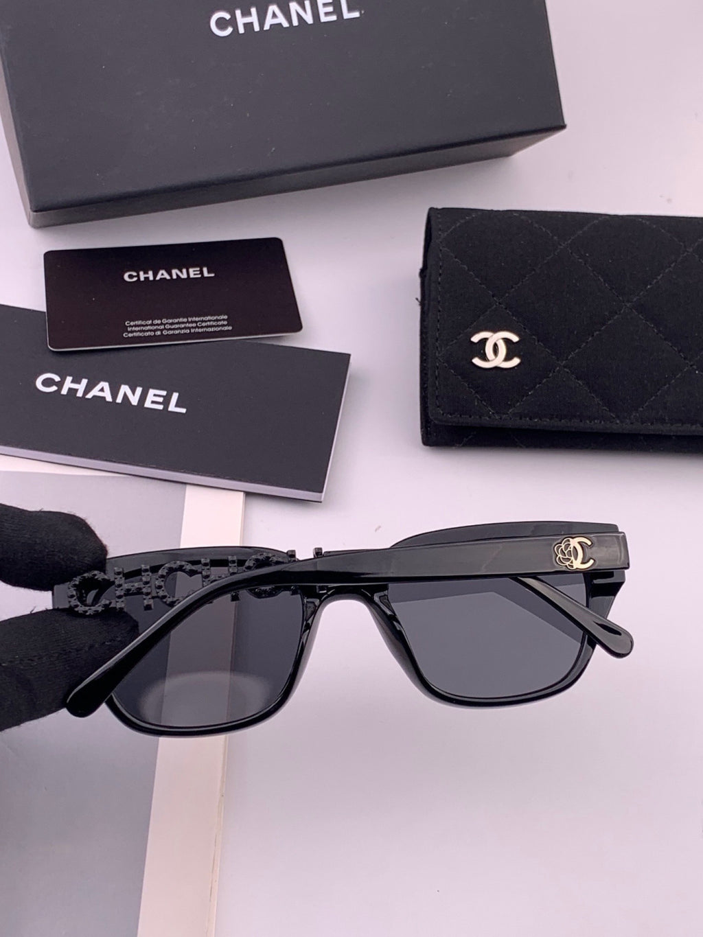 Chanel CH2994 Polarized Round Black Lens Sunglasses for Women - 465119 - detail image 5