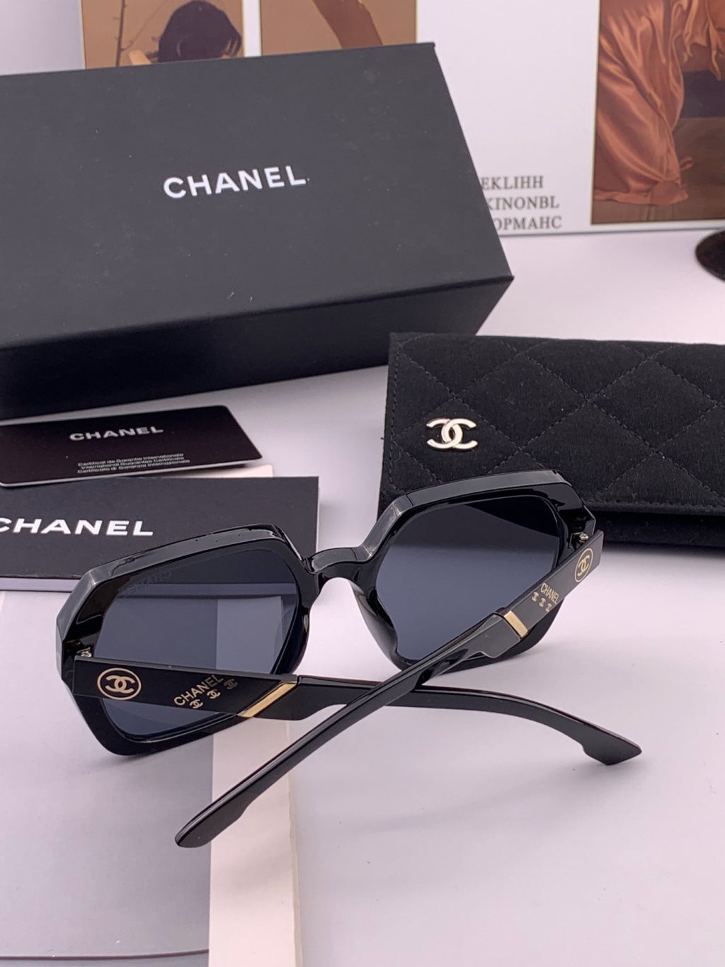 Chanel CH84022 Oversized Gold Lens Sunglasses for Men & Women - 465122 - detail image 3