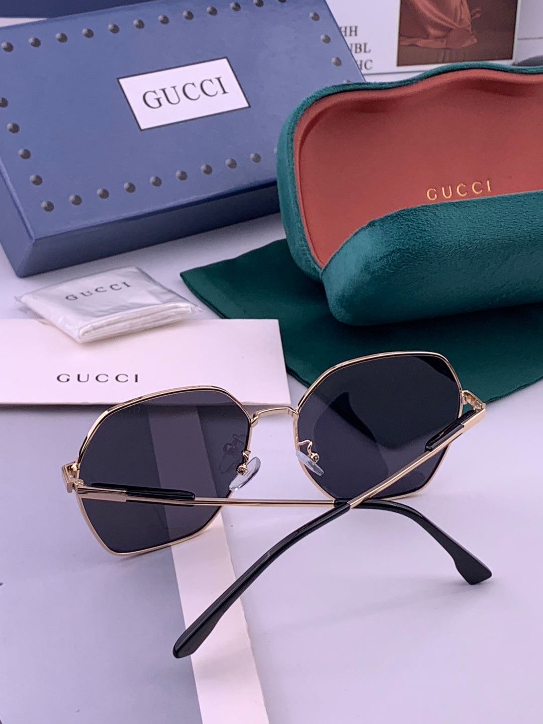 Gucci G9822 Polarized Oversized Brown Lens Sunglasses for Men & Women - 464911 - detail image 5