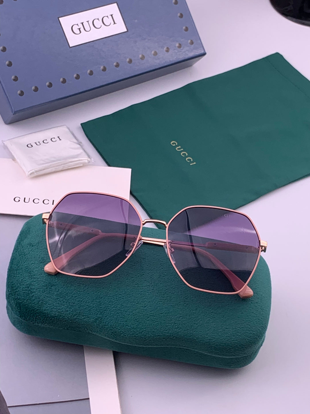 Gucci G9822 Polarized Oversized Brown Lens Sunglasses for Men & Women - 464912 - detail image 7